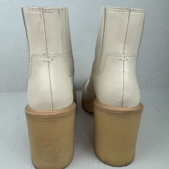 Dolce Vita Women's Caster Size 9Ivory Soft Leather Platform Ankle Boots - Picture 6 of 12